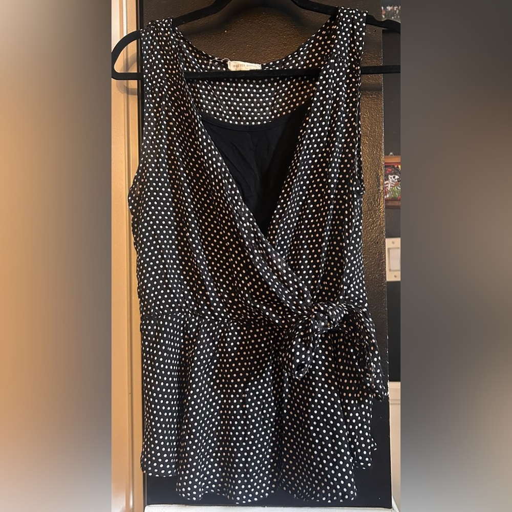 Pretty Good Black and White Polka Dot Blouse